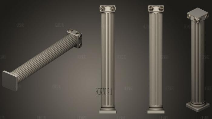 Columns 01 12 stl model for CNC
